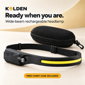 KOLDEN™ Wide-Beam Rechargeable LED Headlamp