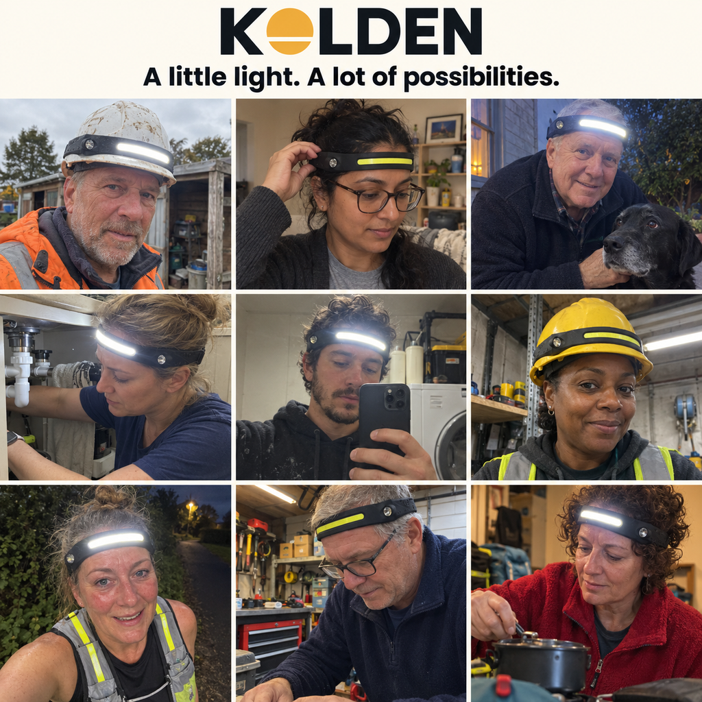 KOLDEN™ Wide-Beam Rechargeable LED Headlamp
