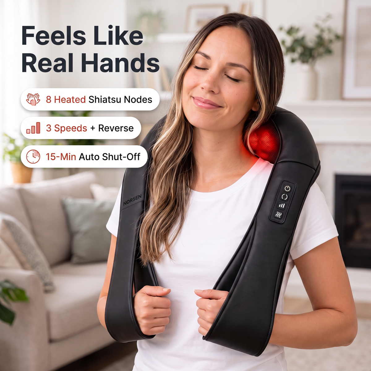NORSEN™ Shiatsu Neck & Shoulder Massager with Heat
