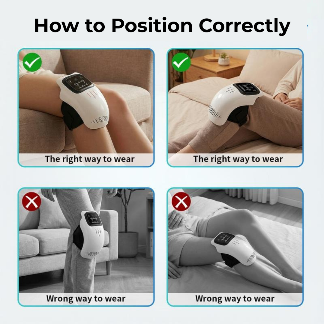How to position the knee massager